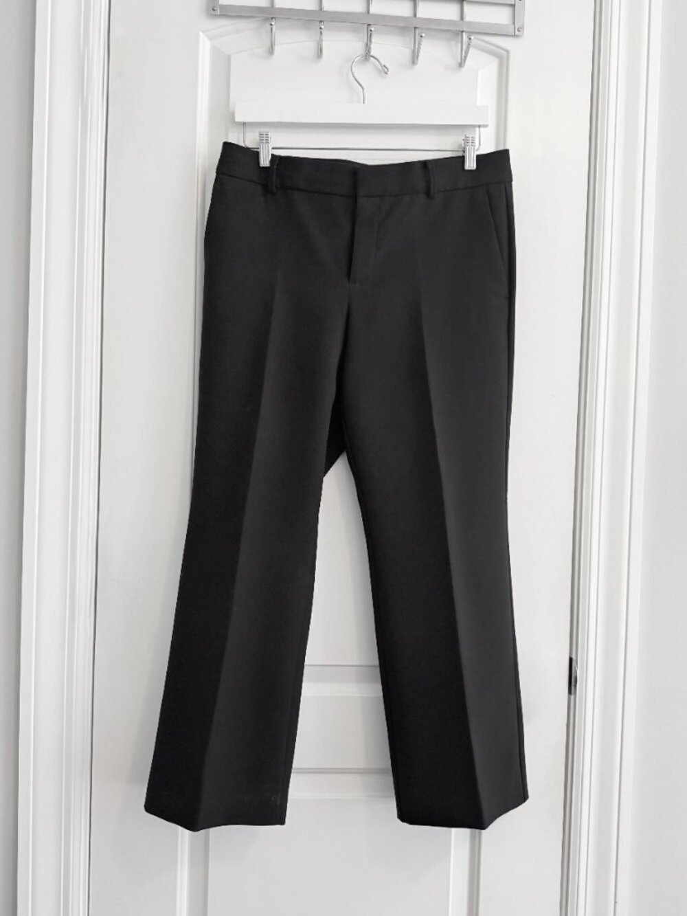 Ann Taylor Black Petite Ankle Pants 10P Career Work Stretch Slim Trouser